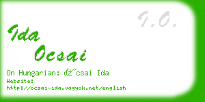 ida ocsai business card